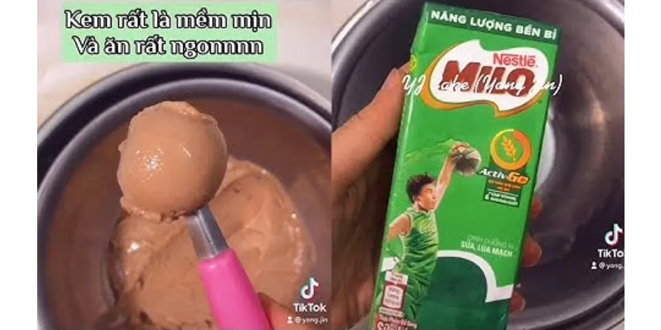 Cách làm kem từ sữa milo