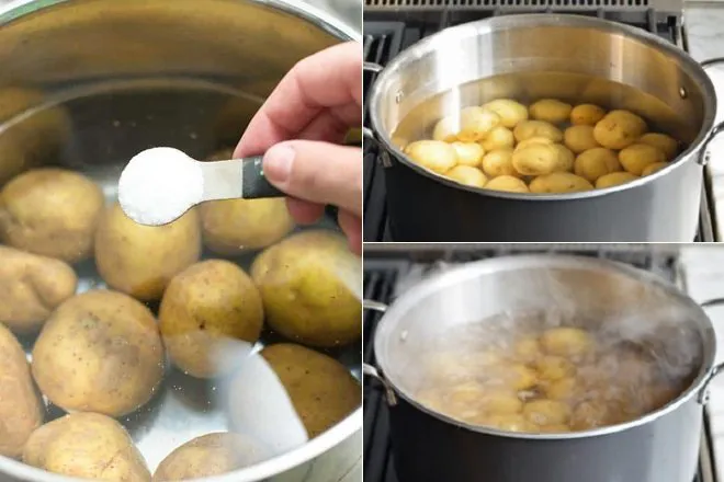 cách luộc khoai tây ngon với muối