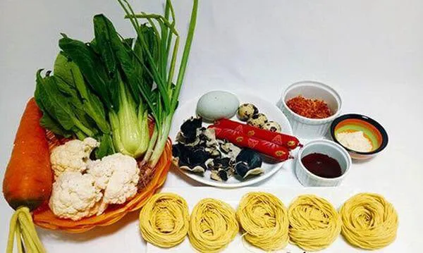 Các nguyên liệu cần thiết chế biến cach la mi xao gion