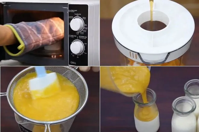 cách làm thạch pudding sữa chua xoài từ gelatin