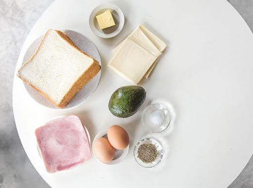 Nguyên liệu để làm bánh mì sandwich kẹp trứng