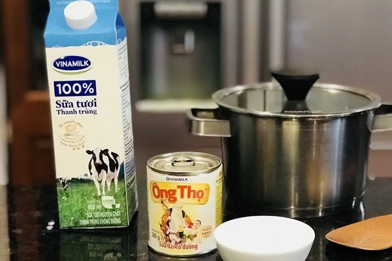 cách làm sữa chua bằng nồi cơm điện: Nguyên liệu