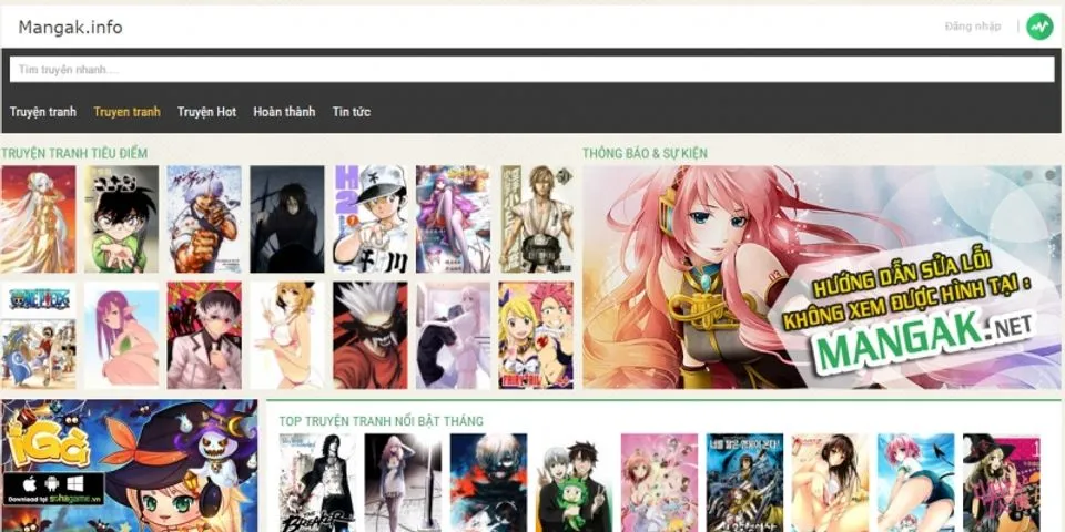 Top 9 web đọc manga tiếng việt 2022