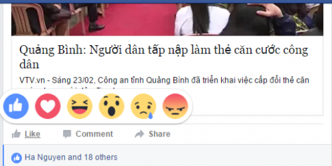 Cách dùng Love, Haha, Wow, Sad, Angry và ý nghĩa của nó