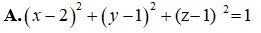 trong khong gian oxyz cho mat cau s co tam i 1 3 0 va ban kinh bang 2 phuong trinh cua s la 24452ec2d2d90ad49f47d137f5c91d50